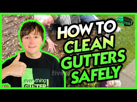 How to clean rain gutters and downspouts safely