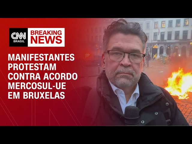 Manifestantes protestam contra acordo Mercosul-UE em Bruxelas | MONEY NEWS