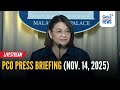 PCO Press Briefing Nov 14 2025 Replay GMA Integrated News