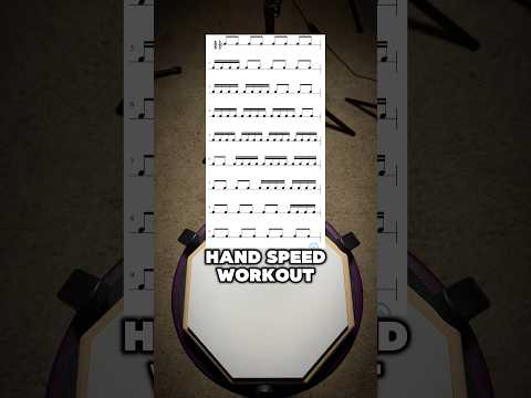 Simple Hand Speed Workout! #drums #drummer #rhythm #percussion #practicepad #reelsinstagram #short