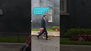 Rishi Sunak leaving Downing Street for the last time