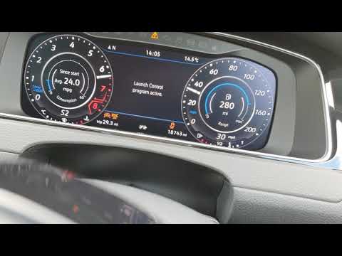0 - 60mph VW Golf R MK7.5 Launch Control Stock 2018