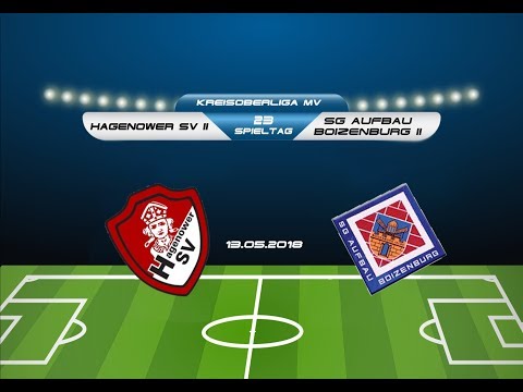 Hagenower SV II - SG Aufbau Boizenburg II 2:3 (0:2), 23. Spieltag, Kreisoberliga MV