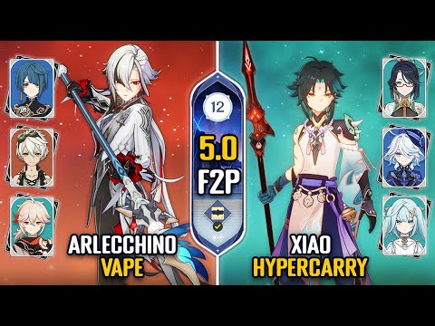 F2P C0 Arlecchino Vape & C0 Xiao Hypercarry Team | Spiral Abyss 5.0 Floor 12 | Genshin Impact