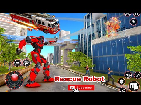Rescue Robot Car Transformation Game|| Rescue Mode part 2|| Open world Gameplay Android