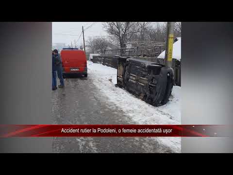 Accident rutier la Podoleni, o femeie accidentată uşor