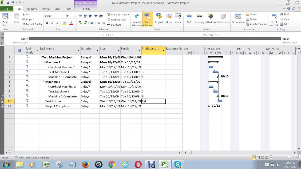 Video 2 How to Create a Project Schedule in MS Project