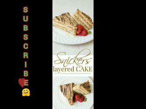 Easy Snicjers Ice Cream Cake Recipe Most Satisfying Food Video