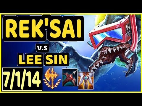 WARDEN (REK'SAI) vs LEE SIN - 7/1/14 KDA JUNGLE GAMEPLAY - EUW Ranked GRANDMASTER