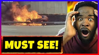 Breaking News! GOOD News! Good Samaritans pull driver from car engulfed in flames after crash!
