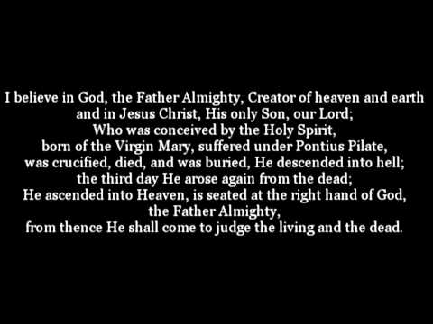 The Apostles Creed- Text and Audio