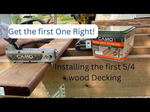 Installing the First Deck Board (With Camo Markmans Pro)