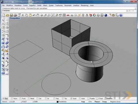 Videocorso McNeel Rhinoceros V4 - Lezione 20 - Estrudi curva
