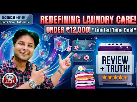 Thumbnail for Samsung 7.0 Kg 5 Star Semi-Automatic Washing Machine 🔥 Best top Load Washing Machine Under 12000 ⚡