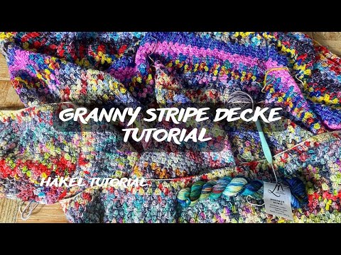 Granny Stripe Blanket Tutorial | Using Up Leftover Yarn | Making Mini Advent Calendars | Crochet ...