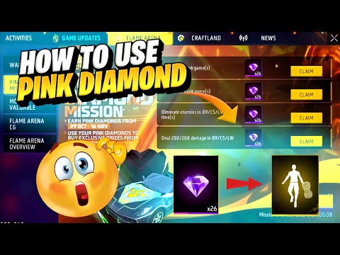 💥 How To Use Pink Diamonds 🤔 In Free Fire In Telugu| Pink Diamond Exchange Store 🤯 | New Evo Bundle