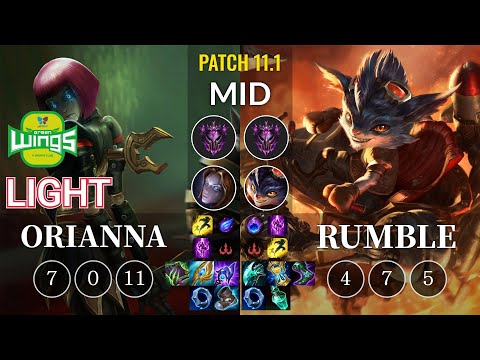 JAG Light Orianna vs Rumble Mid - KR Patch 11.1