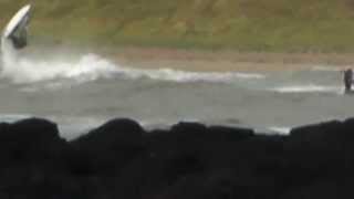 preview picture of video 'rhosneigr wales Yamaha superjet backflip jetski attempt 760 FAIL'