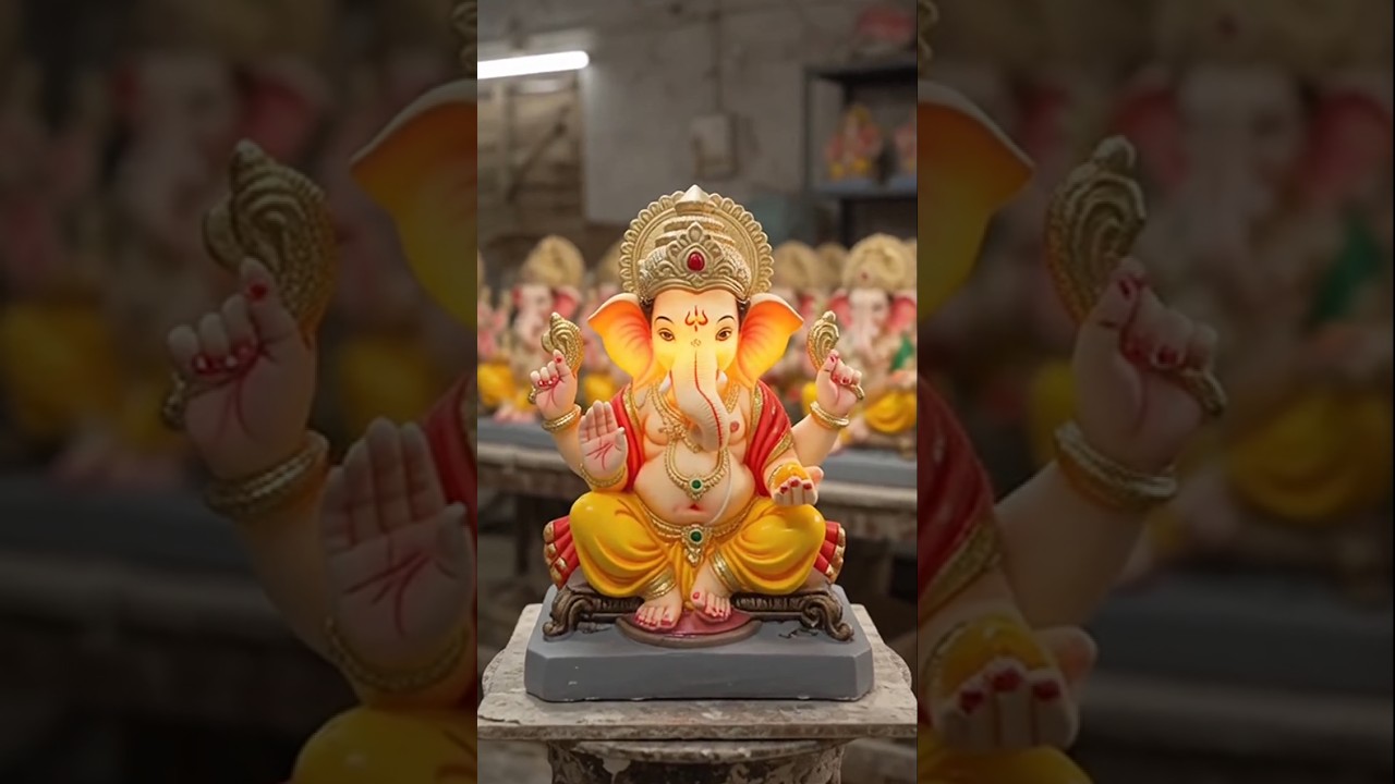 🤔How to make indian tricolour luxury ganpati ji ki lamp in factory ❤️🤍💚 #ganeshchaturthi