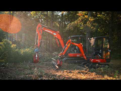 Clearing Trees For a Cabin Build with a Pair of Hydra Grapples