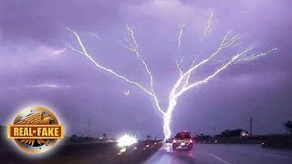 HUGE TREE SHAPED LIGHTNING BOLT -  real or fake?