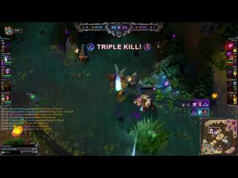 kha'zix baron steal + triple kill - diksu