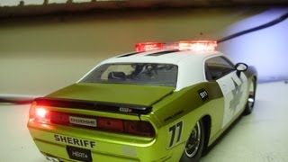 preview picture of video 'Custom 24th scale Dodge Challenger Badge City Sheriff's Department diecast w/ working lights'