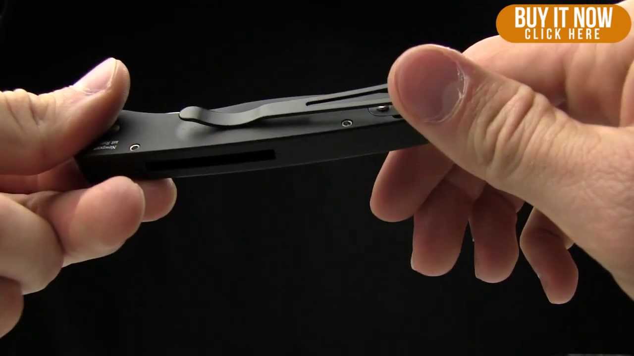 Pro-Tech Newport Automatic Knife Black Aluminum Red Carbon Fiber (3" Black) 