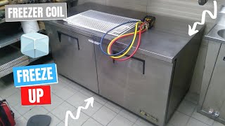 True Reach-In Freezer Evaporator Coil Freezing Up