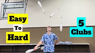 5 CLUB JUGGLING TRICKS