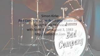 Simon Kirke - Bad Company Drum Recording Studio Setup