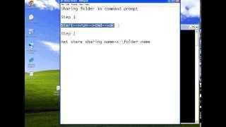 how to share folder using command prompt in any windows