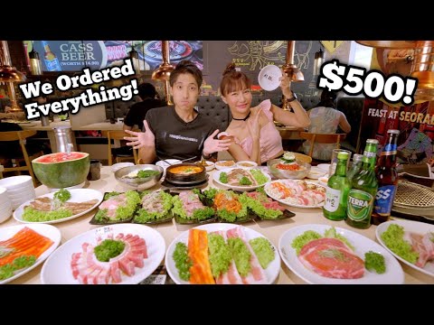 $500 PREMIUM Korean BBQ Mukbang! | WE ORDERED EVERYTHING?! | BEST Charcoal KBBQ in Singapore?!