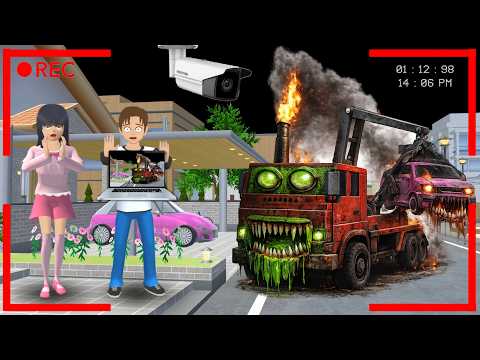 Yuta Mio Panik CCTV Merekam Monster PICK UP CRANE Di Kota Sakura😱 | Sakura School Simulator