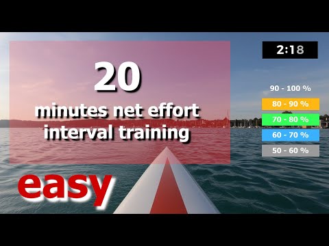 (20.01) - 28/20 minute rowing workout - rowing machine - easy beginner interval training (1.1)