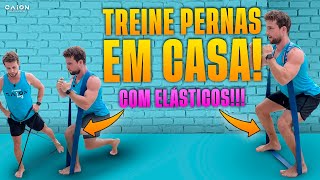 Treino de pernas com elástico: melhores exercícios para fazer em casa