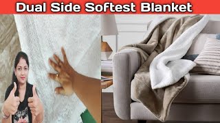 Amazon Basics Ultra-Soft Double-Sided Comfort Blanket Unboxing and Review | Blanket Review