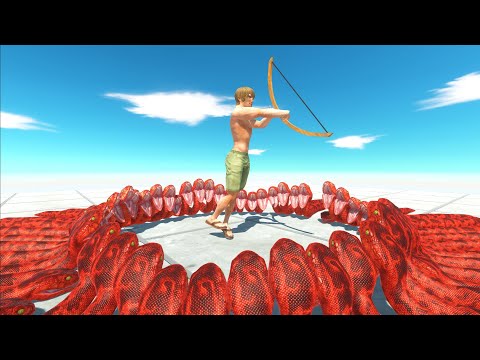 50 Titanoboa VS Giants - Animal Revolt Battle Simulator