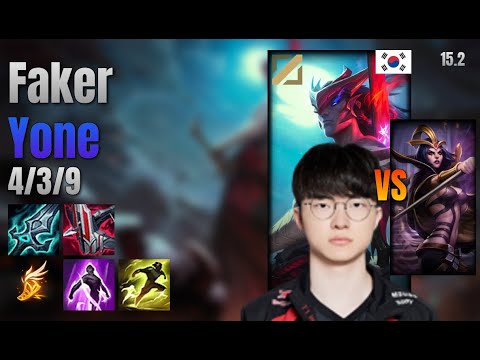 Faker Mid Yone vs LeBlanc lol KR solo rank Full Game 15.2 | 페이커 요네 vs 르블랑