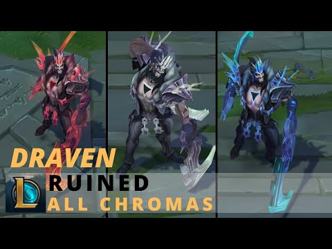 Ruined Draven All Chromas - League of Legends