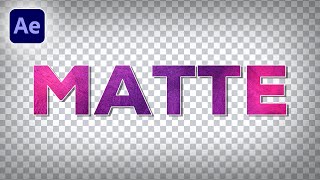 How to use track matte in After Effects [TUTORIAL]