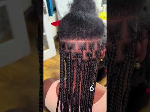 Medium knotless braids parting map