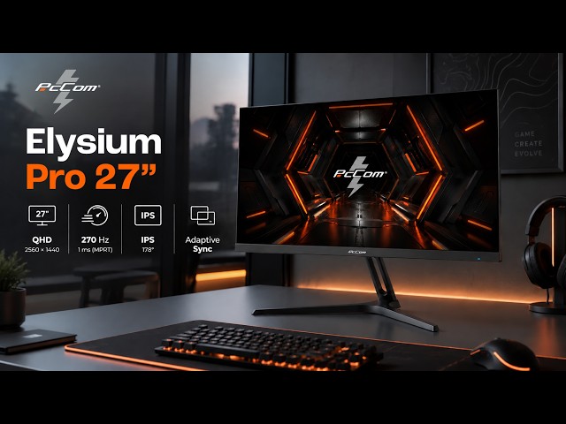 Monitor PcCom Elysium Pro 27" QHD 270Hz IPS HDR10 FreeSync 1ms video
