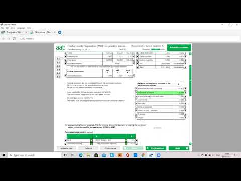 Financial Accounts Preparation - practice 1