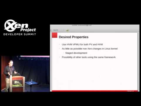 Perf Support in Xen, Boris Ostrovsky, Oracle