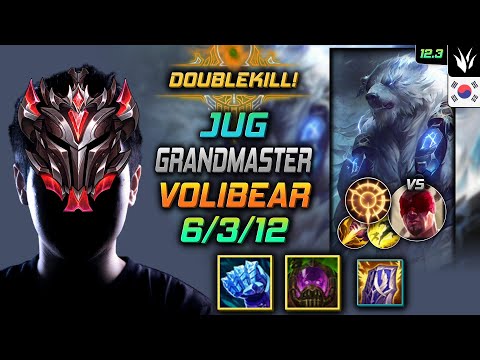 GrandMaster Volibear Jungle vs Lee Sin - 천상계 정글 볼리베어 서리불꽃 집공 - LOL KR 12.3