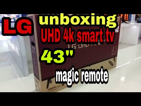 43um7300 UHD 4k LG unboxing 2019