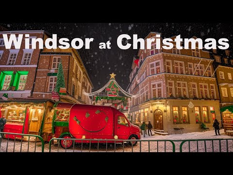 Windsor Christmas Walk - Ice Skating, Christmas Lights and Markets [4K] 2023