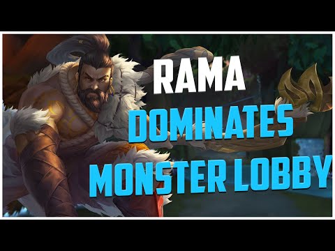 RAMA DOMINATES MONSTER LOBBY! RANKED SMITE S10