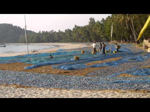 Next to Ngapali beach Burma myanmar drying fish, Panasonic gx1 with voigtlander f0.95